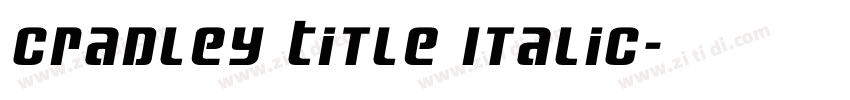 Cradley Title Italic字体转换